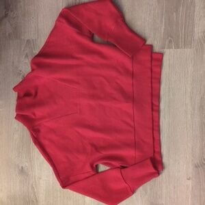 Calia By Carrie Underwood Elevate Herringbone Funnel Neck Red/Maroon Size XS